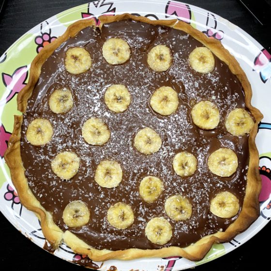 recette tarte chocolat banane dessert