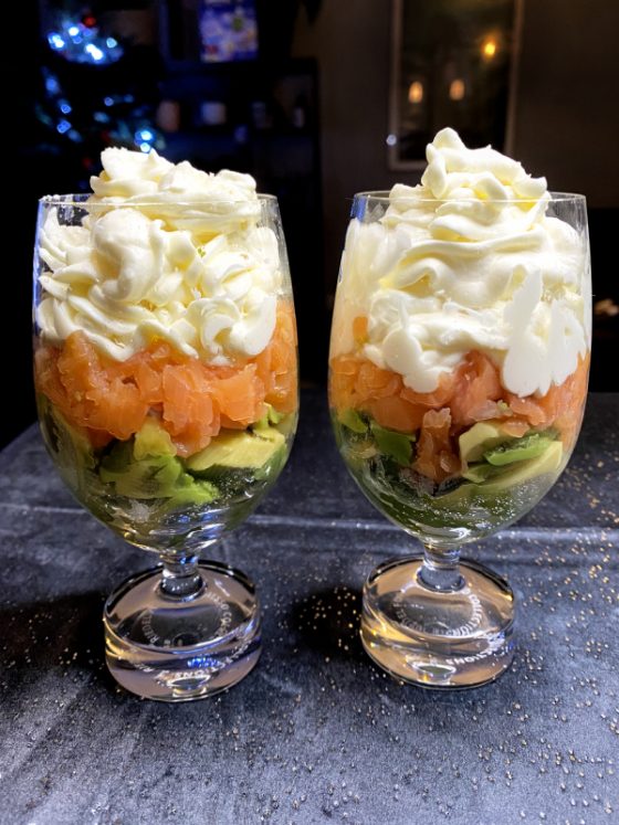 verrine saumon avocat chantilly citron